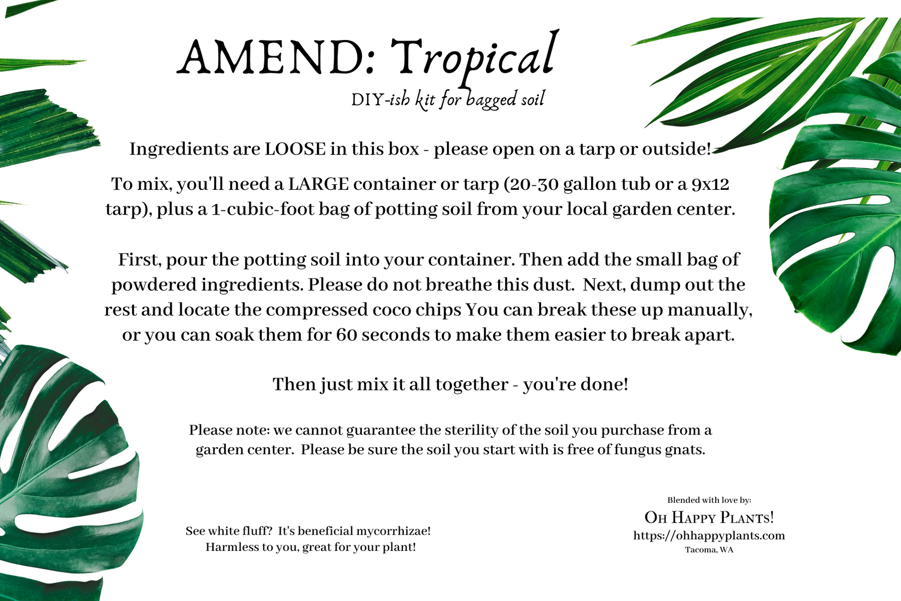 tropical potting mix ingredients AMEND: Tropical (super easy, DIY-ish soil kit) – Oh Happy Plants!