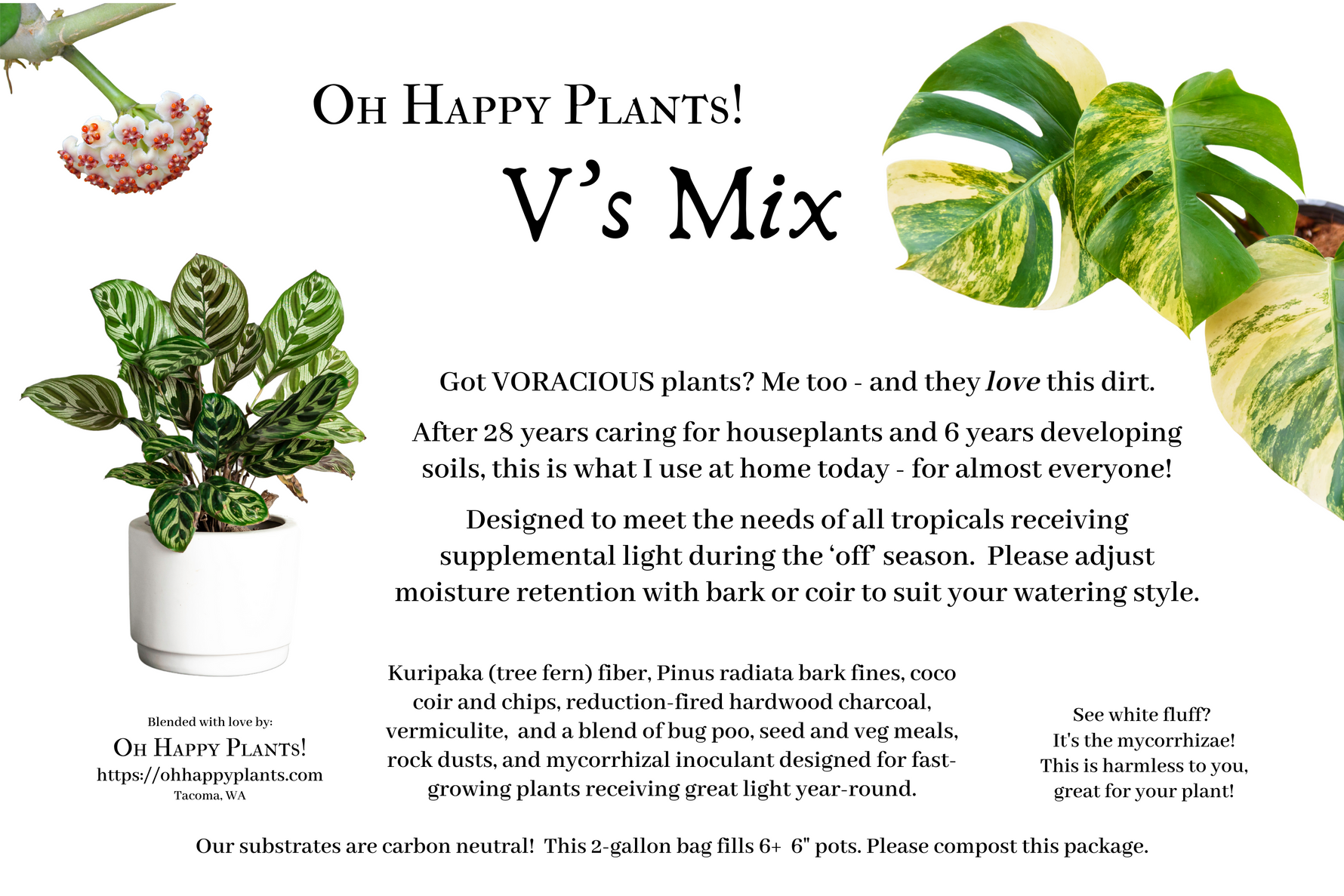 house plants compost V's Mix – Oh Happy Plants!